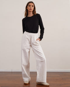 Cotton Drill Wide Leg Pants