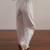 Cotton Drill Wide Leg Pants
