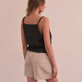 מכנס קצר 100% פשתן