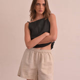 מכנס קצר 100% פשתן