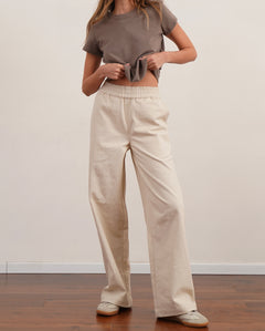Cotton Drill Wide Leg Pants