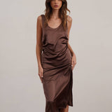 שמלת 100% משי סאטן