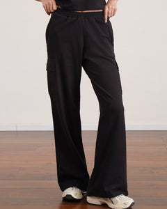 100% Cotton French Terry Cargo Pants