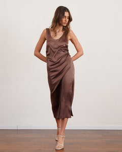 שמלת 100% משי סאטן