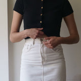 100% Cotton Button Tee