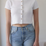 100% Cotton Button Tee