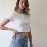 100% Cotton Button Tee