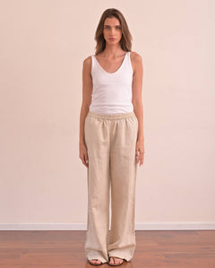 מכנס ארוך 100% פשתן