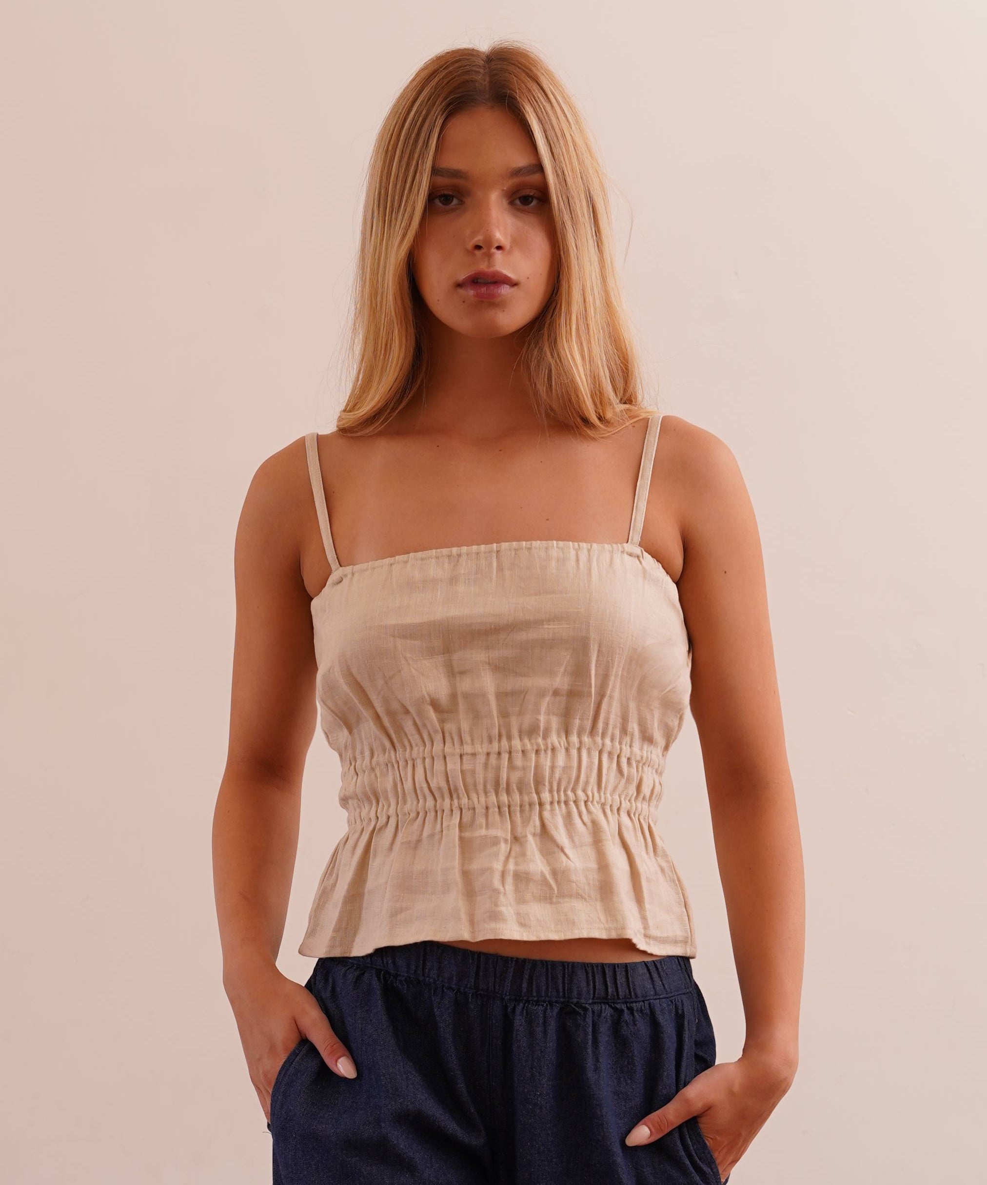 Santa Ana Linen Top