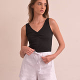 גופיה עם כיווצים 100% כותנה