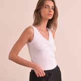 גופיה עם כיווצים 100% כותנה