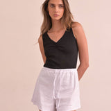 גופיה עם כיווצים 100% כותנה