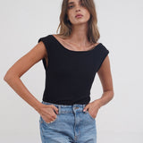 גופיה אוף שולדר 100% כותנה