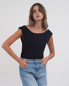 100% Cotton Off Shoulder Top