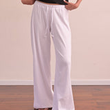 מכנס טריקו לבן 100% כותנה - בד ריב