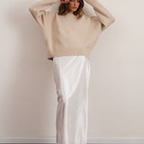 חצאית סאטן 100% משי אורך מקסי