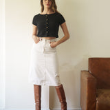 100% Cotton Button Tee