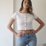 100% Cotton Button Tee