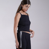 Side Stripe Rib Shorts 100% Cotton