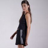 Side Stripe Rib Shorts 100% Cotton