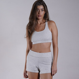 Fold Over Yoga Shorts 100% Cotton