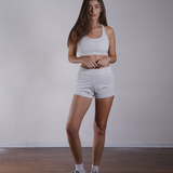Fold Over Yoga Shorts 100% Cotton