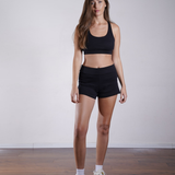 Fold Over Yoga Shorts 100% Cotton