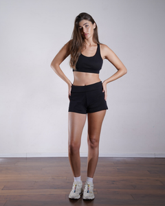 Fold Over Yoga Shorts 100% Cotton
