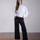 Foldover Yoga Pants 100% Cotton