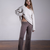 Foldover Yoga Pants 100% Cotton
