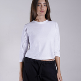 Three Quarter Sleeve Jersey Top 100% Cotton