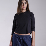 Three Quarter Sleeve Jersey Top 100% Cotton