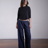 Three Quarter Sleeve Jersey Top 100% Cotton