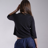 Three Quarter Sleeve Jersey Top 100% Cotton