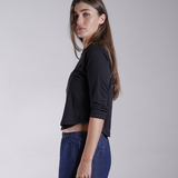 Three Quarter Sleeve Jersey Top 100% Cotton