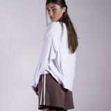 Side Stripe Rib Shorts 100% Cotton