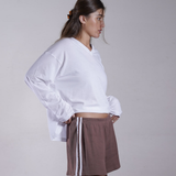 Side Stripe Rib Shorts 100% Cotton