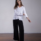 Side Stripe Rib Pants 100% Cotton
