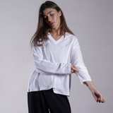 Oversized Jersey V-neck Long Sleeve 100% Cotton