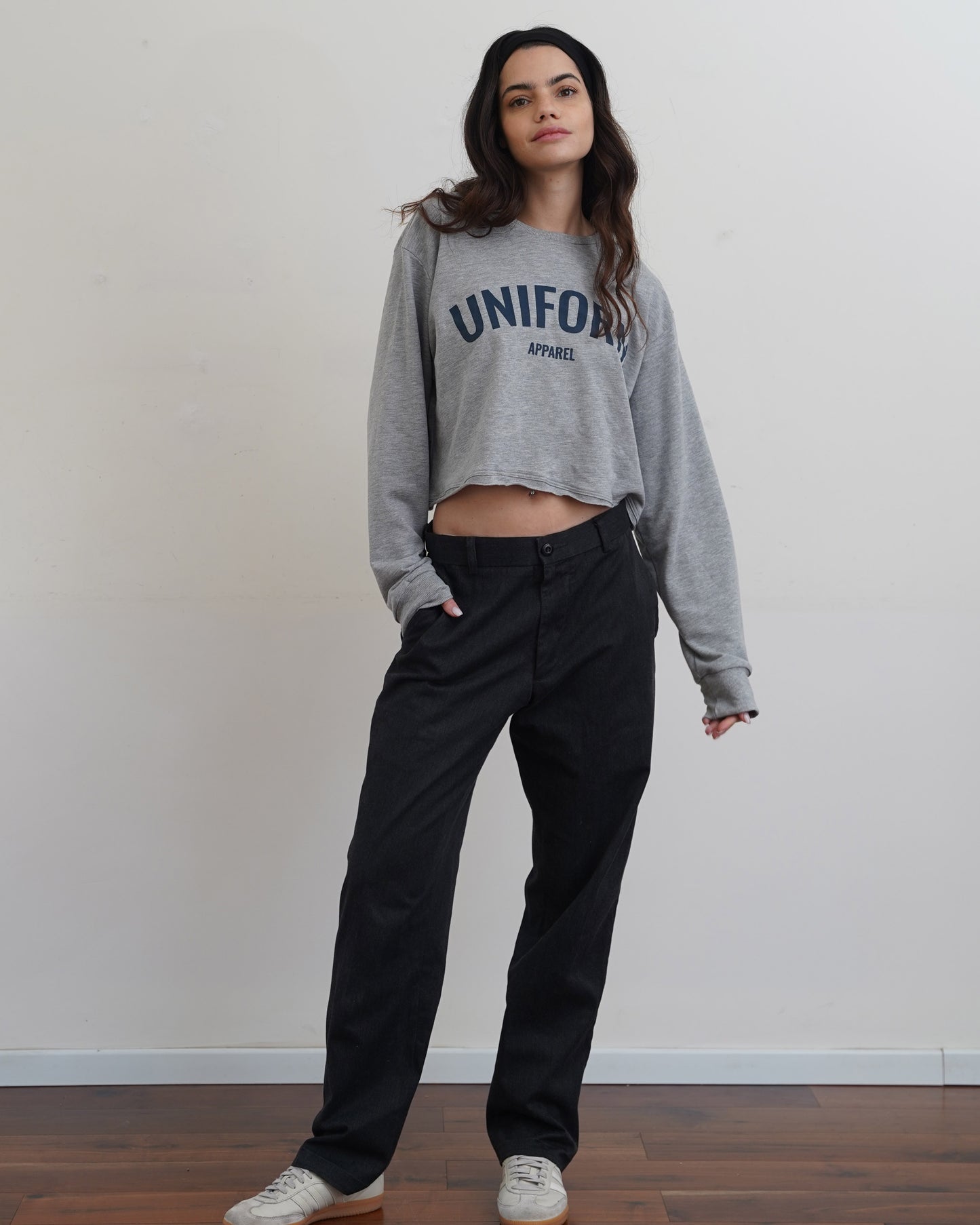 100% Cotton French Terry Cropped Top