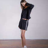 Side Stripe Rib Shorts 100% Cotton