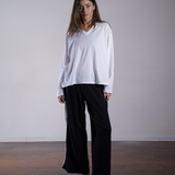 Side Stripe Rib Pants 100% Cotton