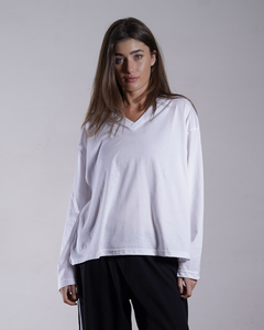 Oversized Jersey V-neck Long Sleeve 100% Cotton