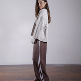 Side Stripe Rib Pants 100% Cotton