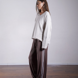 Side Stripe Rib Pants 100% Cotton