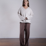 Side Stripe Rib Pants 100% Cotton