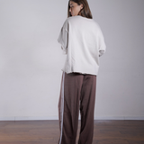 Side Stripe Rib Pants 100% Cotton