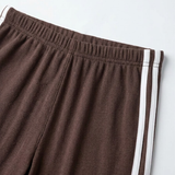 Side Stripe Rib Pants 100% Cotton