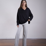 Oversized Jersey V-neck Long Sleeve 100% Cotton