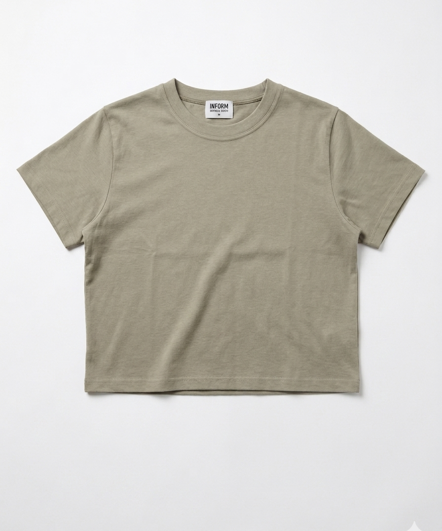 Boxy Short-Sleeve Tee 100% Cotton